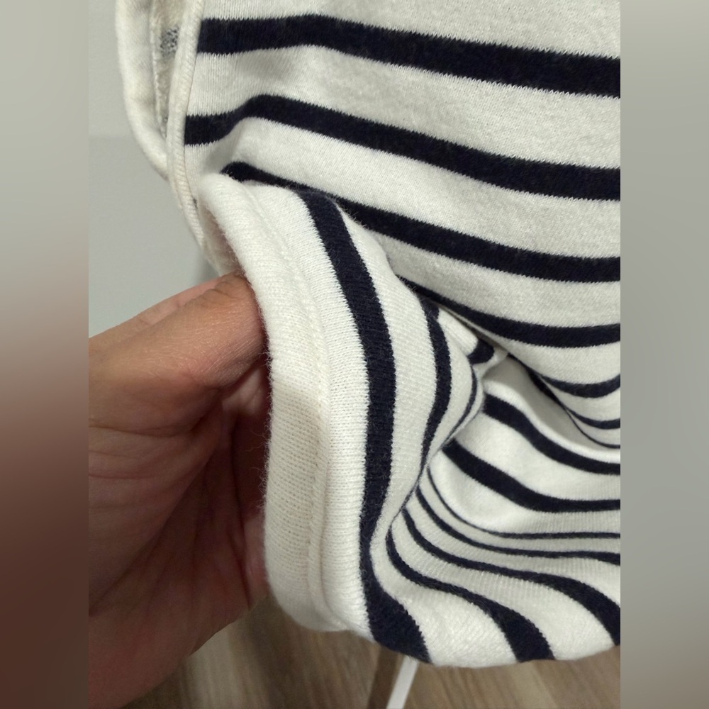 Talbots Size S Navy and White Cotton Skirt - Picture 3 of 12